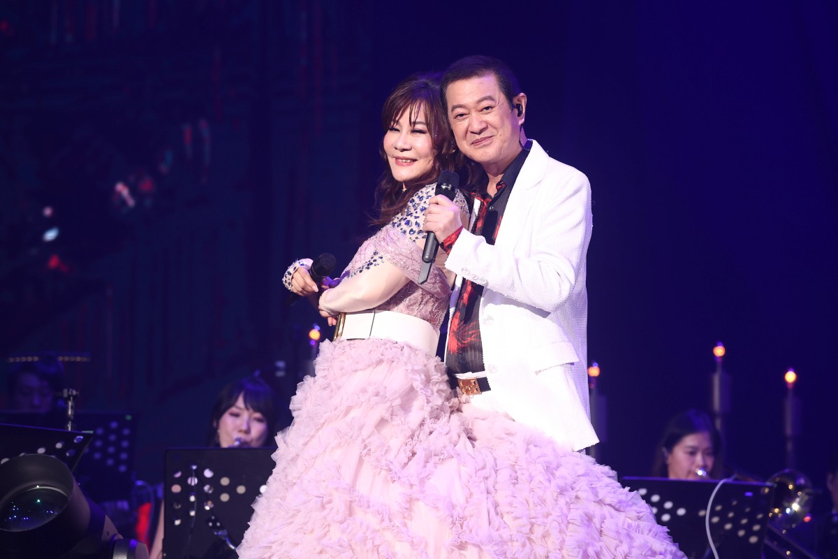 龍千玉與蔡小虎深情合唱〈真心只愛你〉，螢幕CP默契十足，瞬間喚起觀眾滿滿回憶。高流提供。