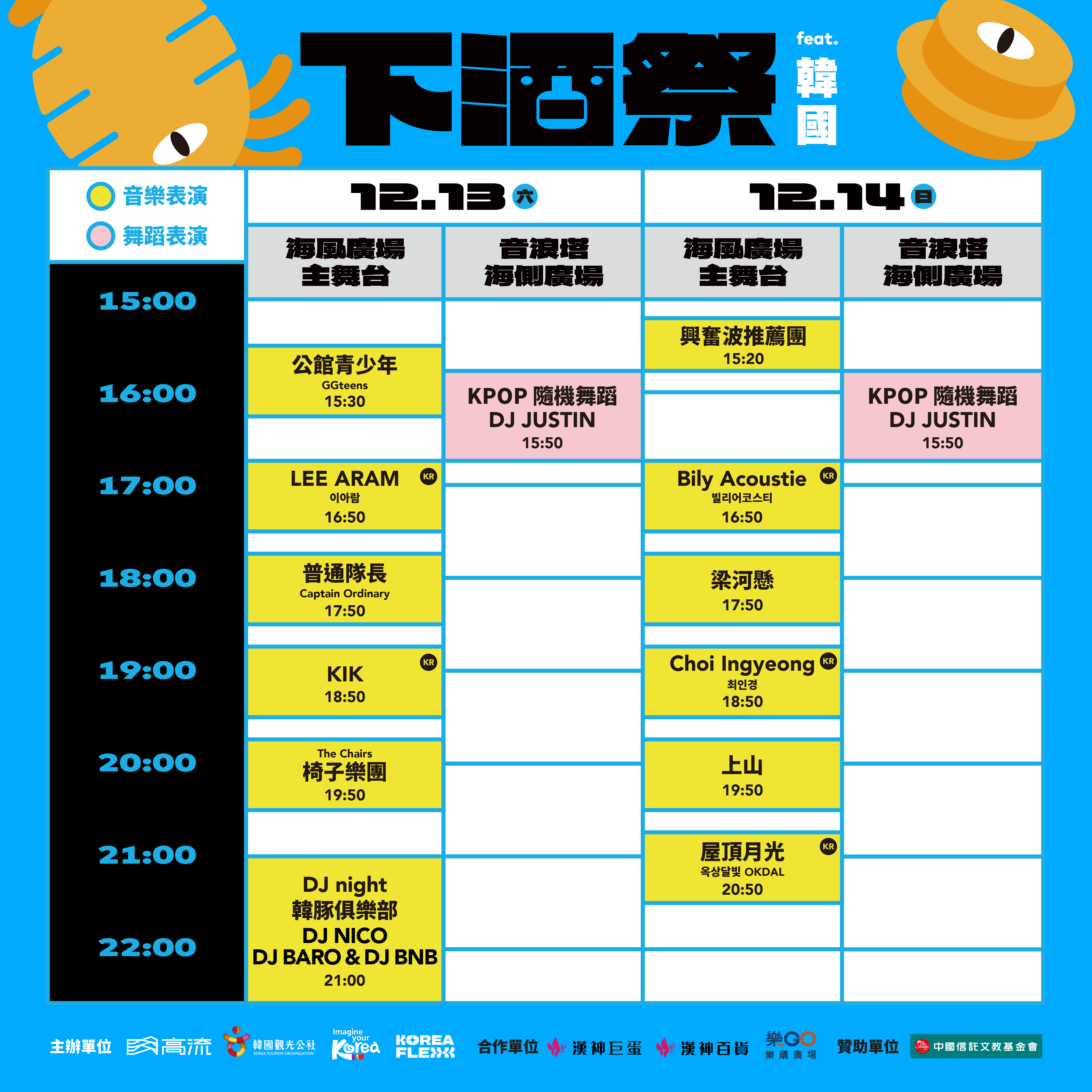 【下酒祭】Timetable
